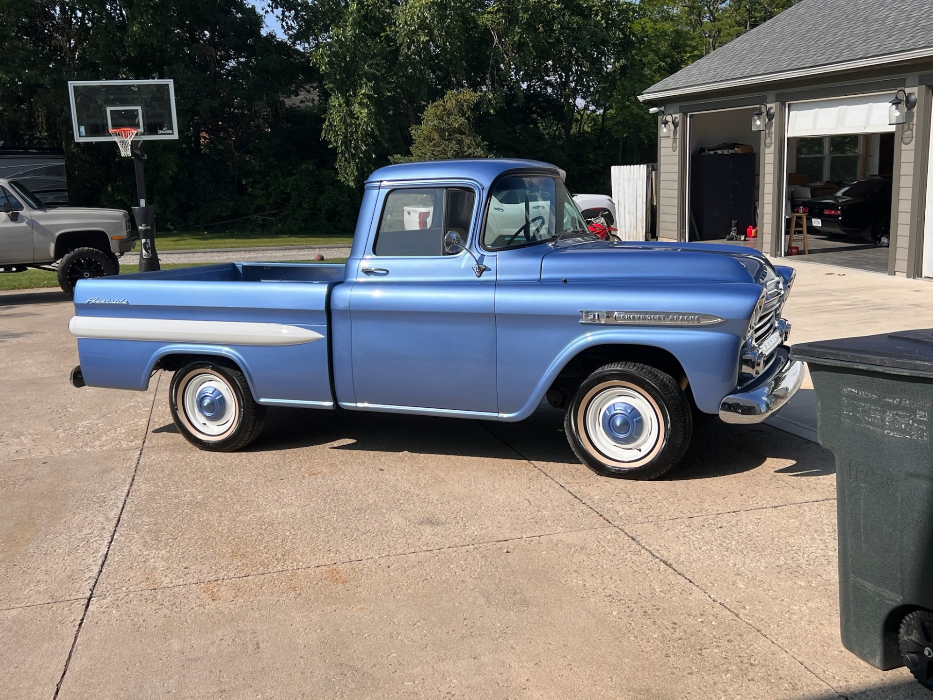 Blue Chevrolet Apache Fleetside