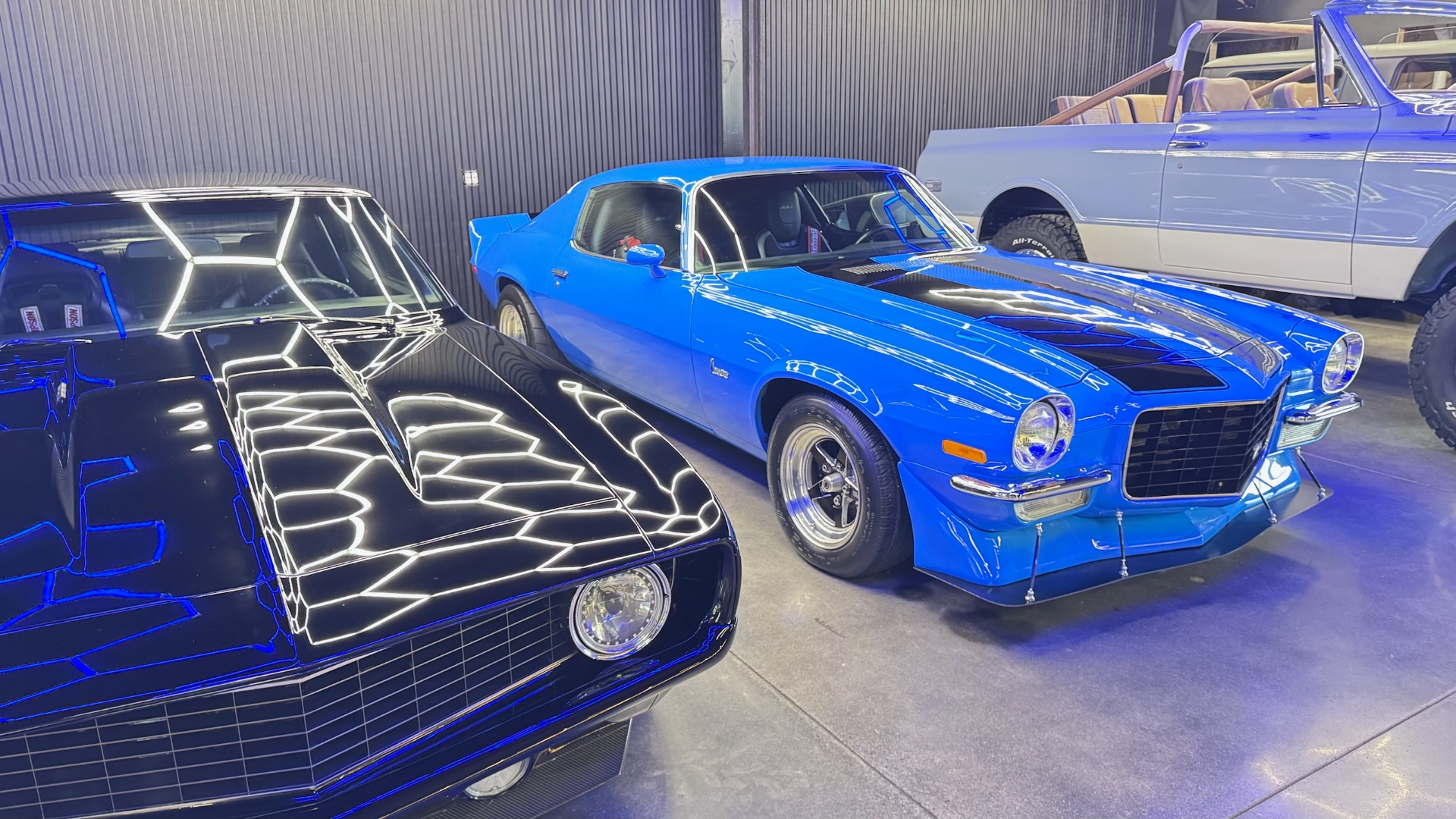 Blue Camaro restomod