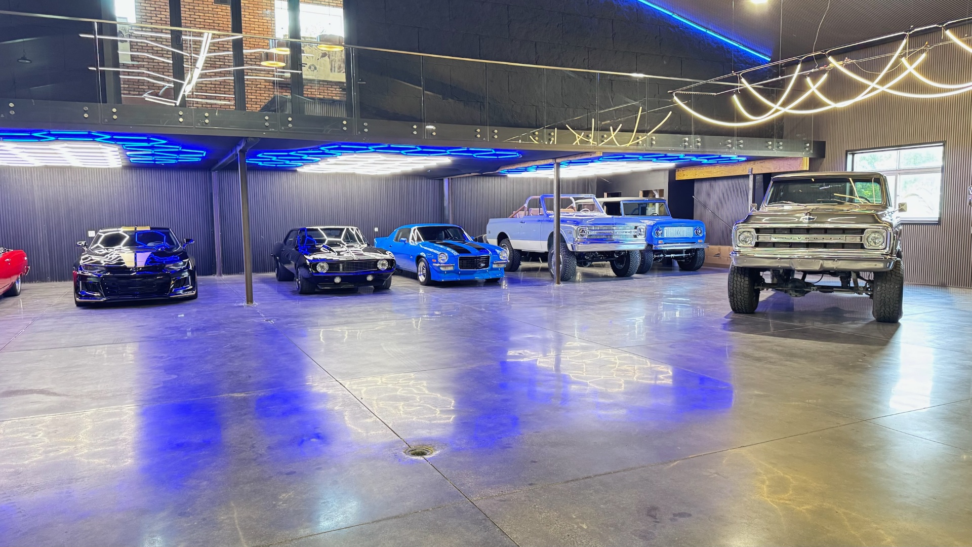 Completed builds in showroom