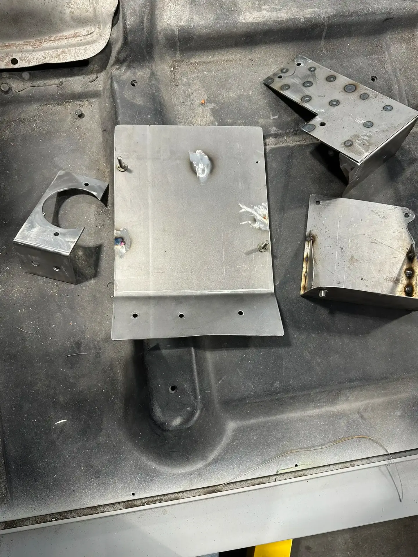 Custom fabricated motor mount brackets