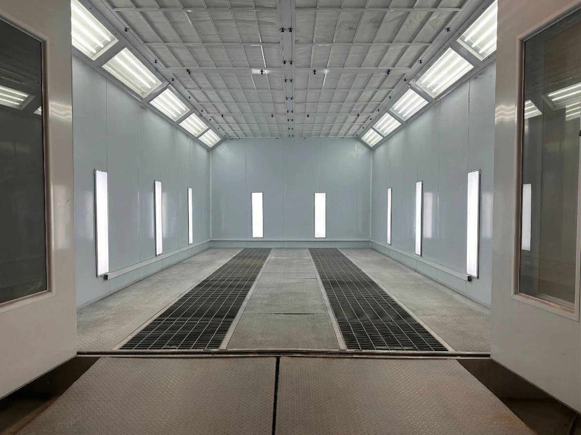 Climate-controlled paint booth