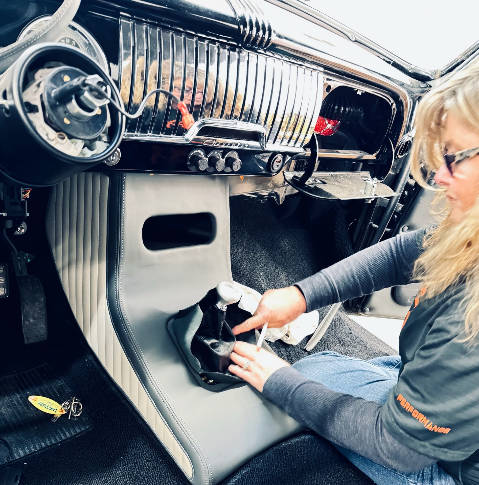 Custom door panel and shift boot detail